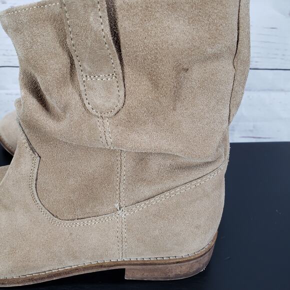 ASOS Women's Tan Faux Suede Western Ankle Boots Size 5 - Picture 9 of 12